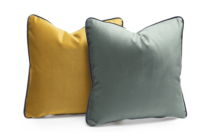 [Mustard/Indigo Recycled Velvet]