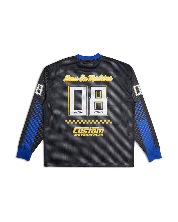 Threepeat Moto Jersey - Black, view 5|Flatlay