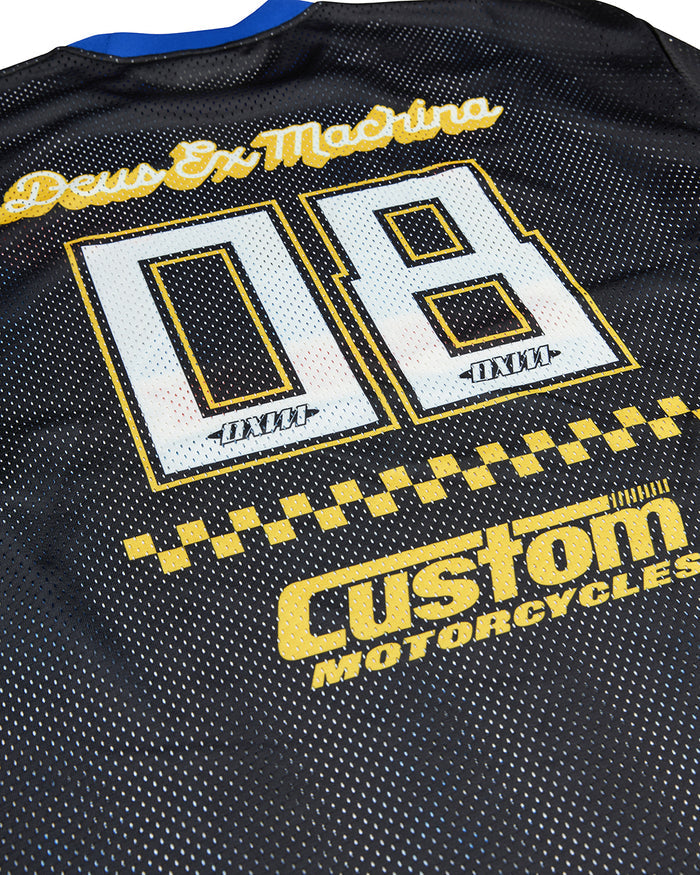 Threepeat Moto Jersey - Black, view 8|Flatlay