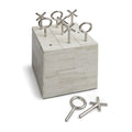 Tic Tac Toe Block (White Bone)