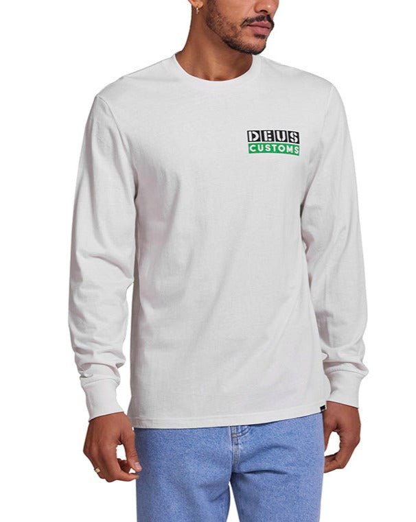 Tictac Long Sleeve Tee - Vintage White, view 1|Model