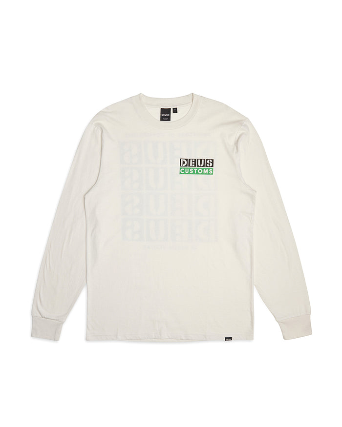 Tictac Long Sleeve Tee - Vintage White, view 4|Flatlay