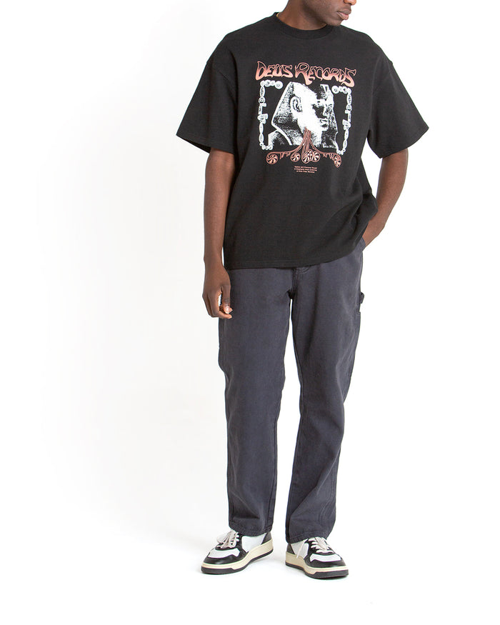 Time Worship Tee - Black, view 3|Model