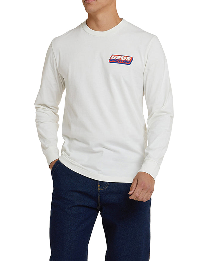 Top Time LS Tee - Vintage White, view 1|Model