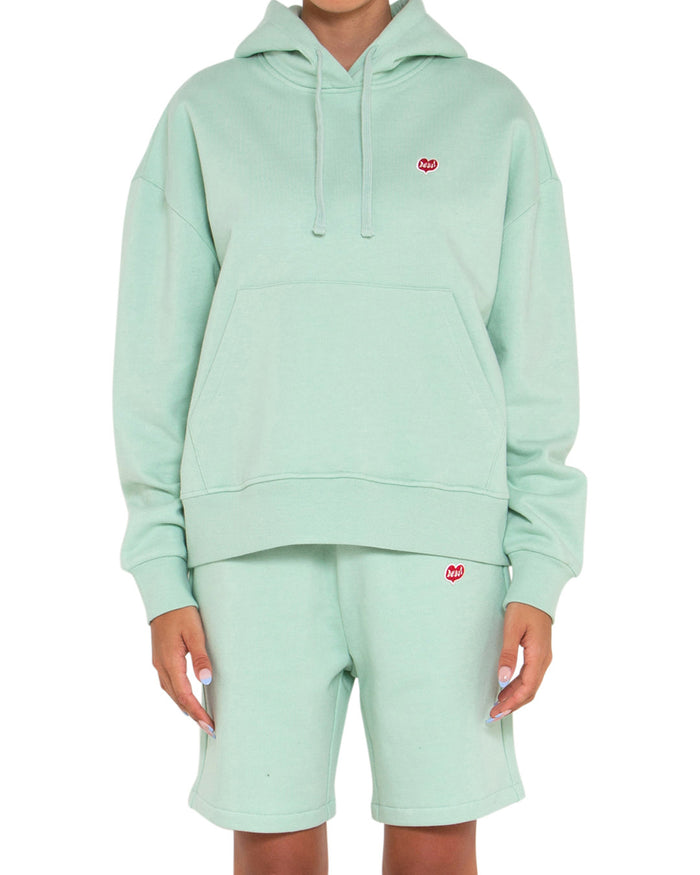 True Romance Hoodie (Oversized Fit) - Granite Green, view 1|Model