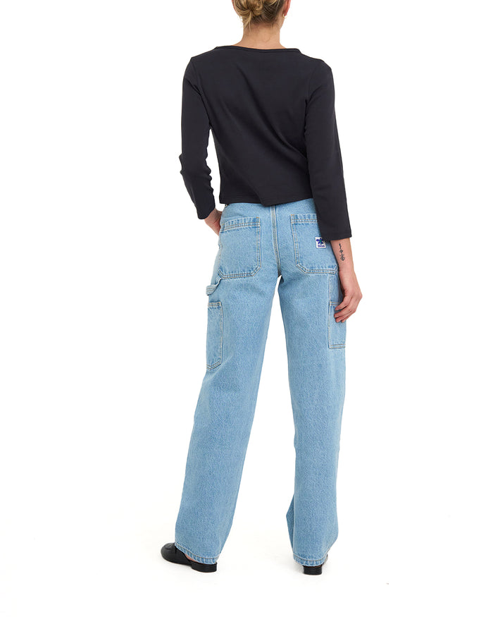 Unhenged Long Sleeve Top - Anthracite, view 2|Model