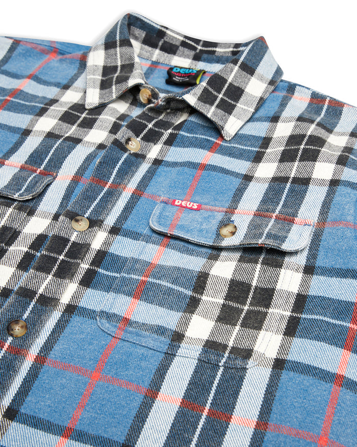 Vacay Check Shirt - Blue Turquoise, view 6|Flatlay