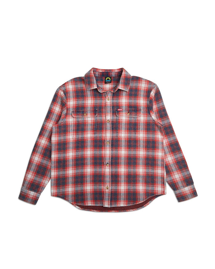 Vacay Check Shirt - Red Check, view 5|Flatlay