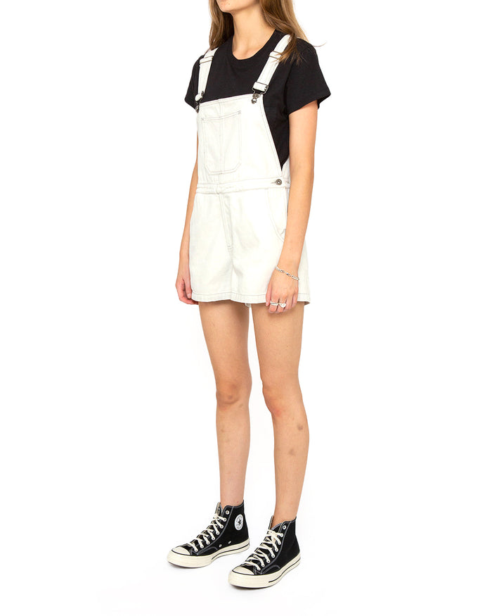 Vada Overall (Relaxed Fit) - Bleached White, view 3|Model