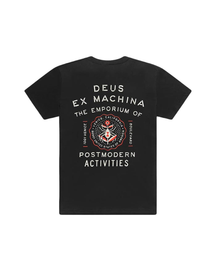 Venice Address Embroidery Tee - Black, view 3|Flatlay