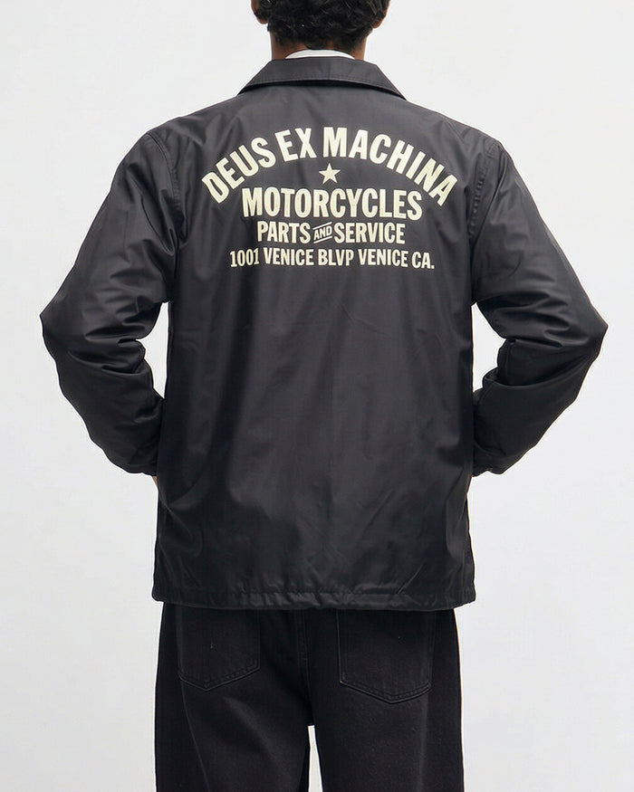 Venice Coach Jacket - Black, view 1|Model