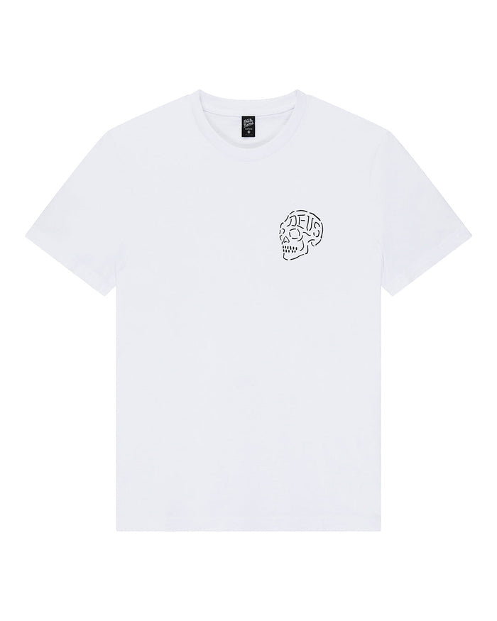 Venice Skull Tee - White, view 4|Flatlay