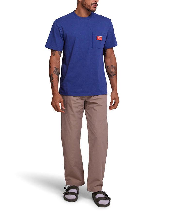 Venture Pocket Tee - Dusty Blue, view 1|Model