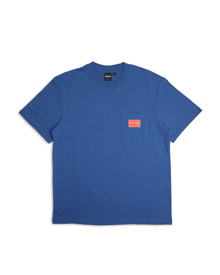 Venture Pocket Tee - Dusty Blue, view 4|Flatlay