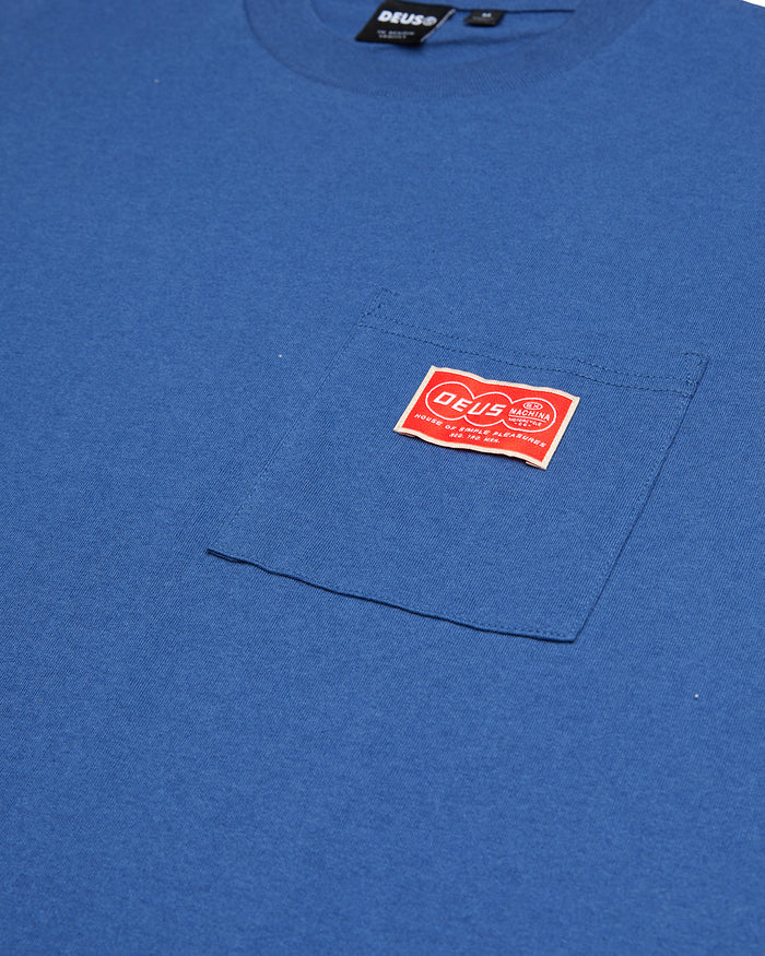 Venture Pocket Tee - Dusty Blue, view 6|Flatlay