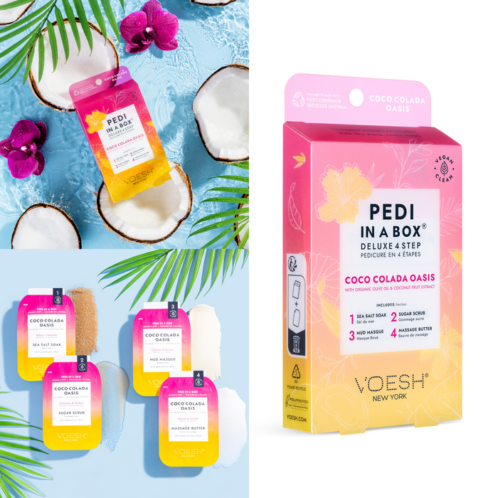 Voesh - Pedi in a Box 4 Steps Coco Colada (box/50pcs)