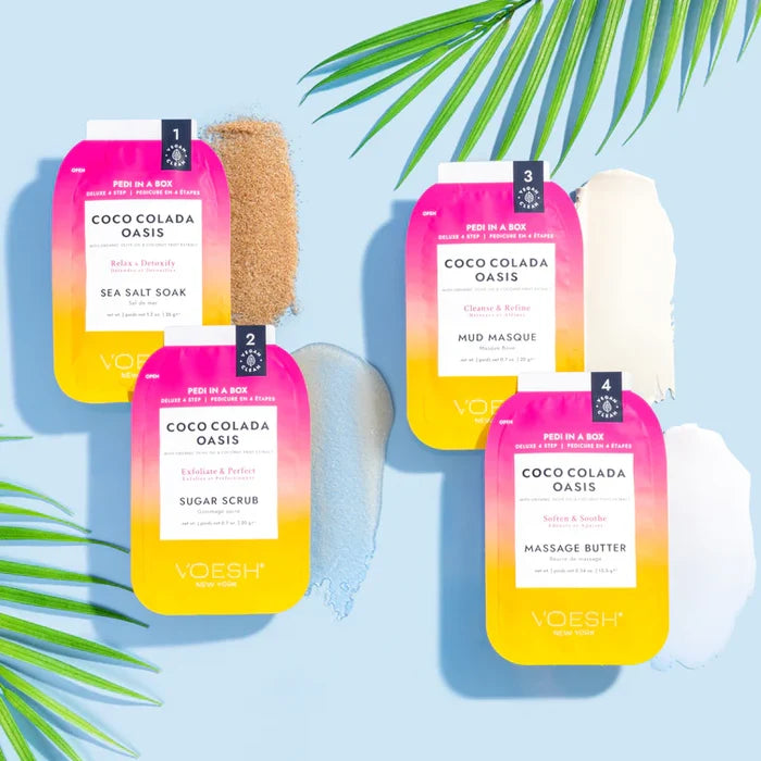 Voesh - Pedi in a Box 4 Steps Coco Colada (box/50pcs)