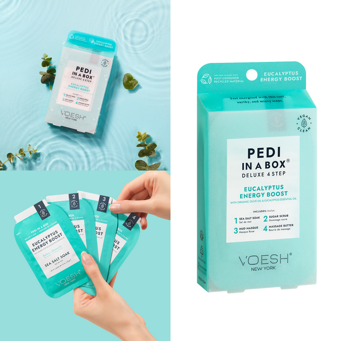 Voesh - Pedi in a Box 4 Steps Eucalyptus Energy Boost (box/50pcs)