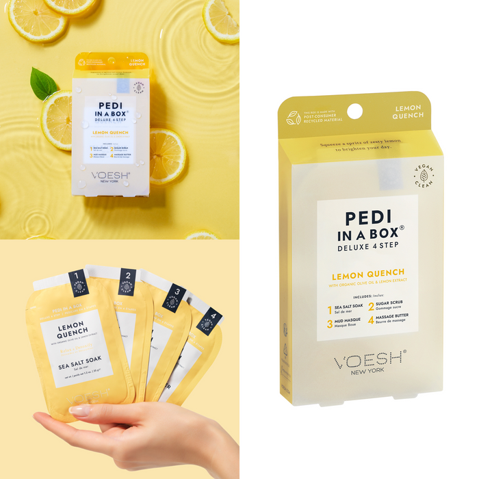 Voesh - Pedi in a Box 4 Steps Lemon Quench (box/50pcs)