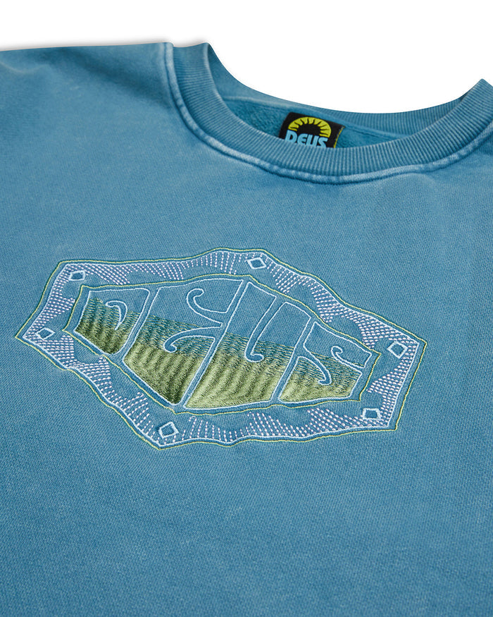 Wavepool Acid Crew - Maui Blue, view 4|Flatlay