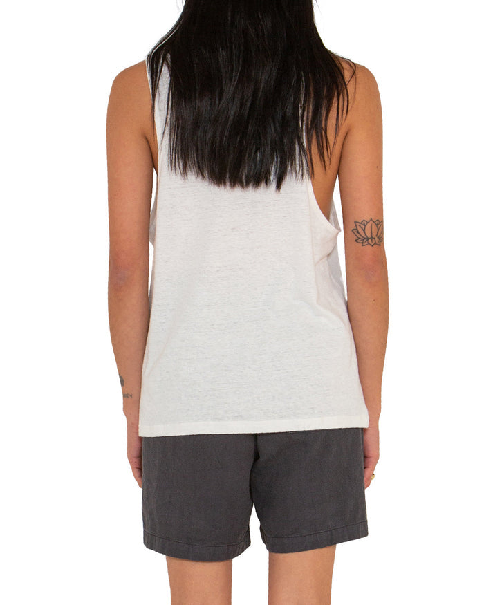 Waverley Tank (Oversized Fit) - Dirty White, view 2|Model