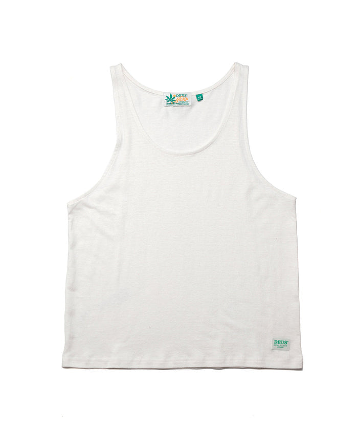 Waverley Tank (Oversized Fit) - Dirty White, view 4|Flatlay