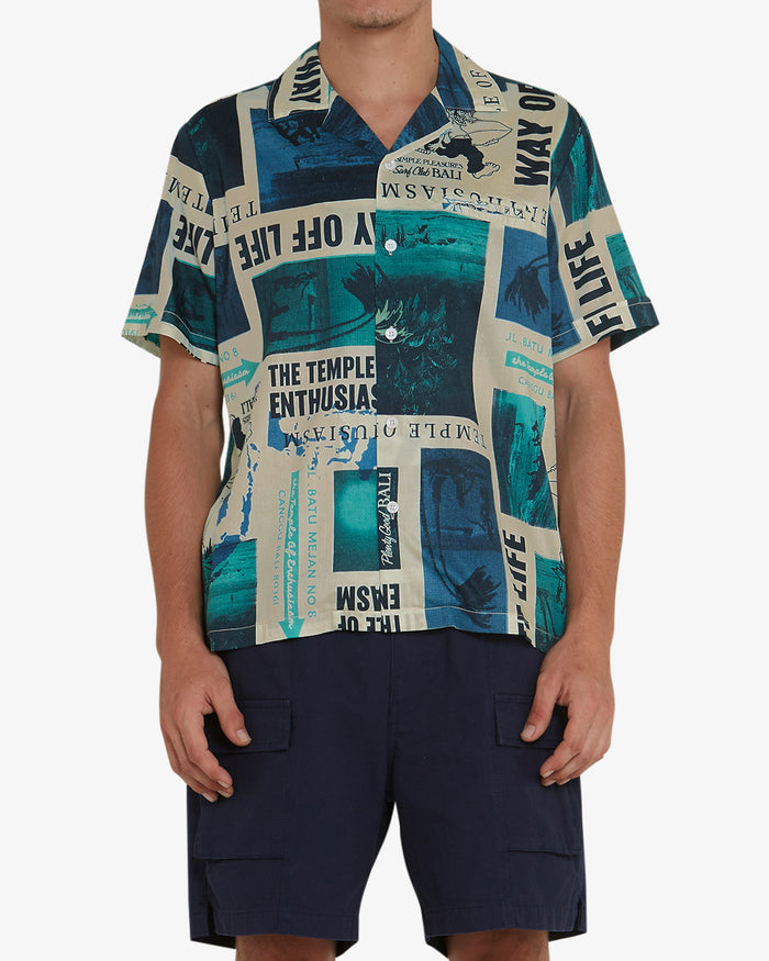 Way Off Shirt - Lagoon, view 1|Model
