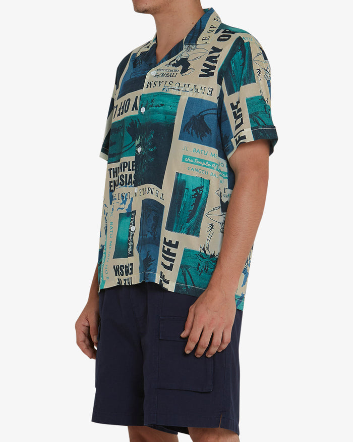 Way Off Shirt - Lagoon, view 2|Model