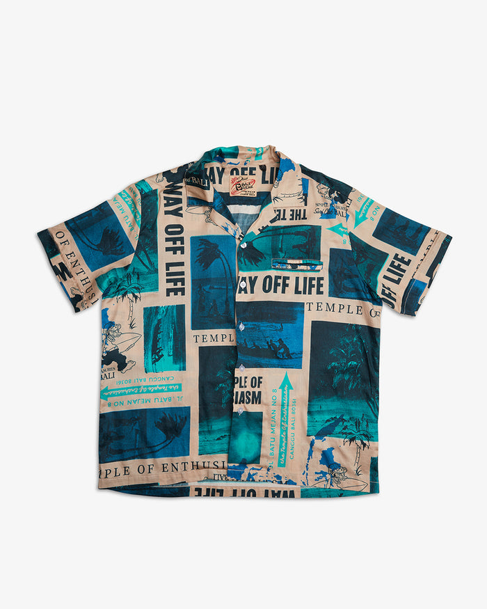 Way Off Shirt - Lagoon, view 4|Flatlay