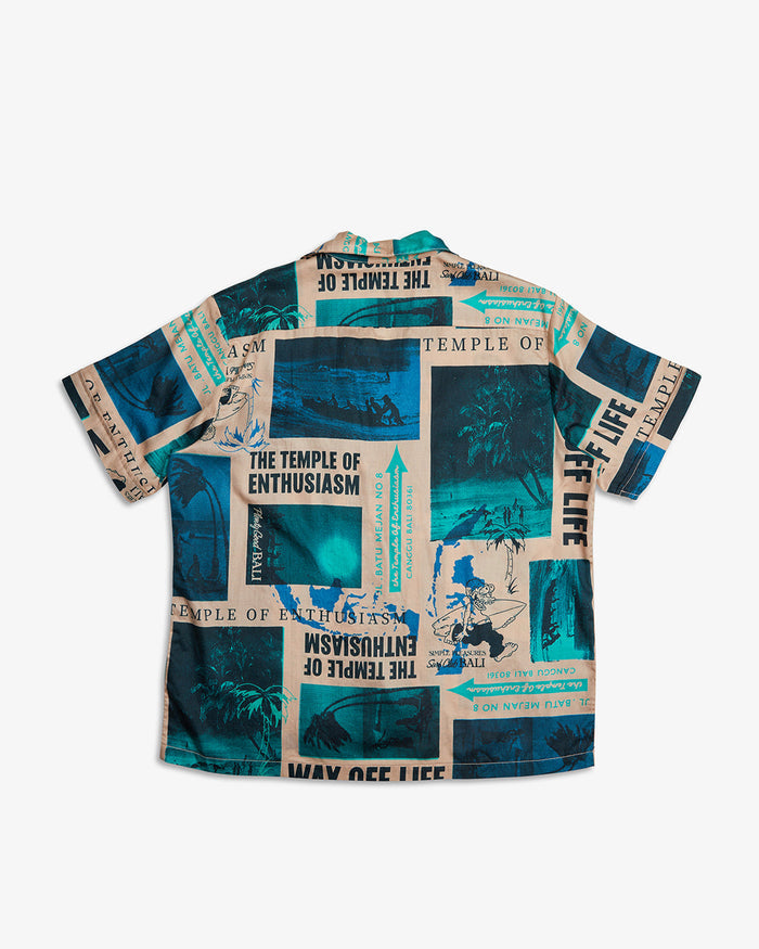 Way Off Shirt - Lagoon, view 5|Flatlay