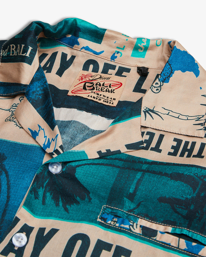 Way Off Shirt - Lagoon, view 6|Flatlay