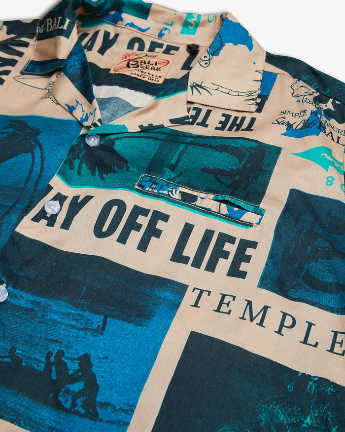 Way Off Shirt - Lagoon, view 7|Flatlay