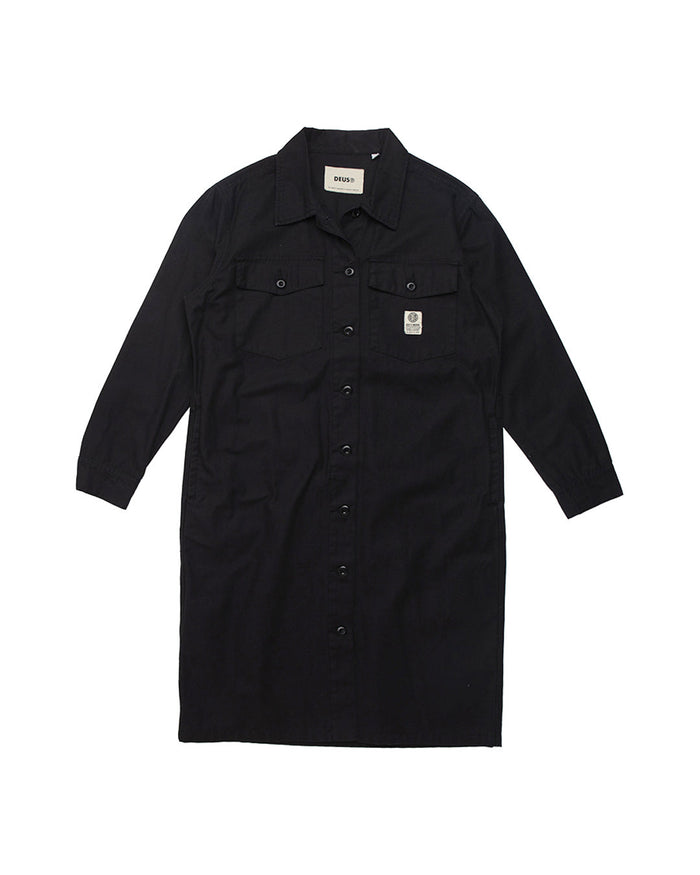 Workwear Dress (Relaxed Fit) - Black, view 4|Flatlay
