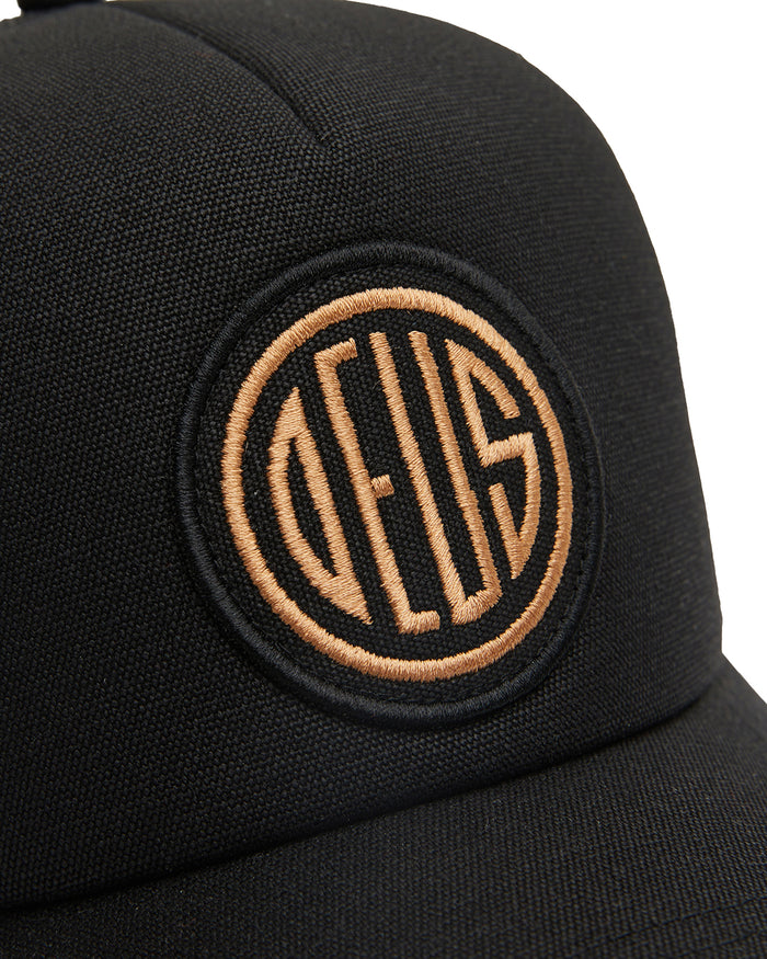 Woven Pill Trucker - Black, view 3|Flatlay