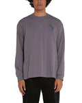 Yama Long Sleeve Tee - Lead Grey, view 1|Model